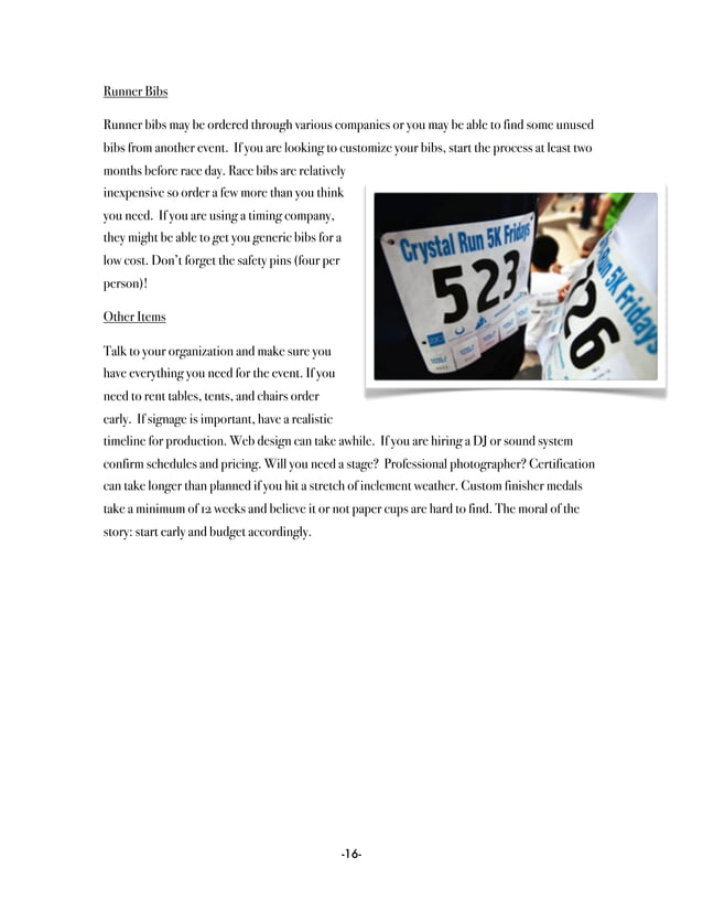 Race Director Handbook