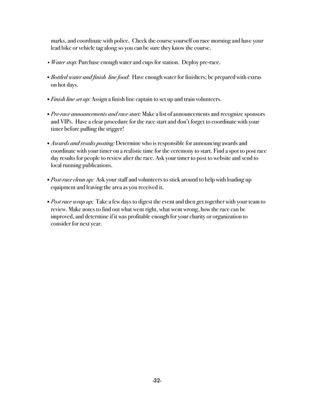 Race Director Handbook