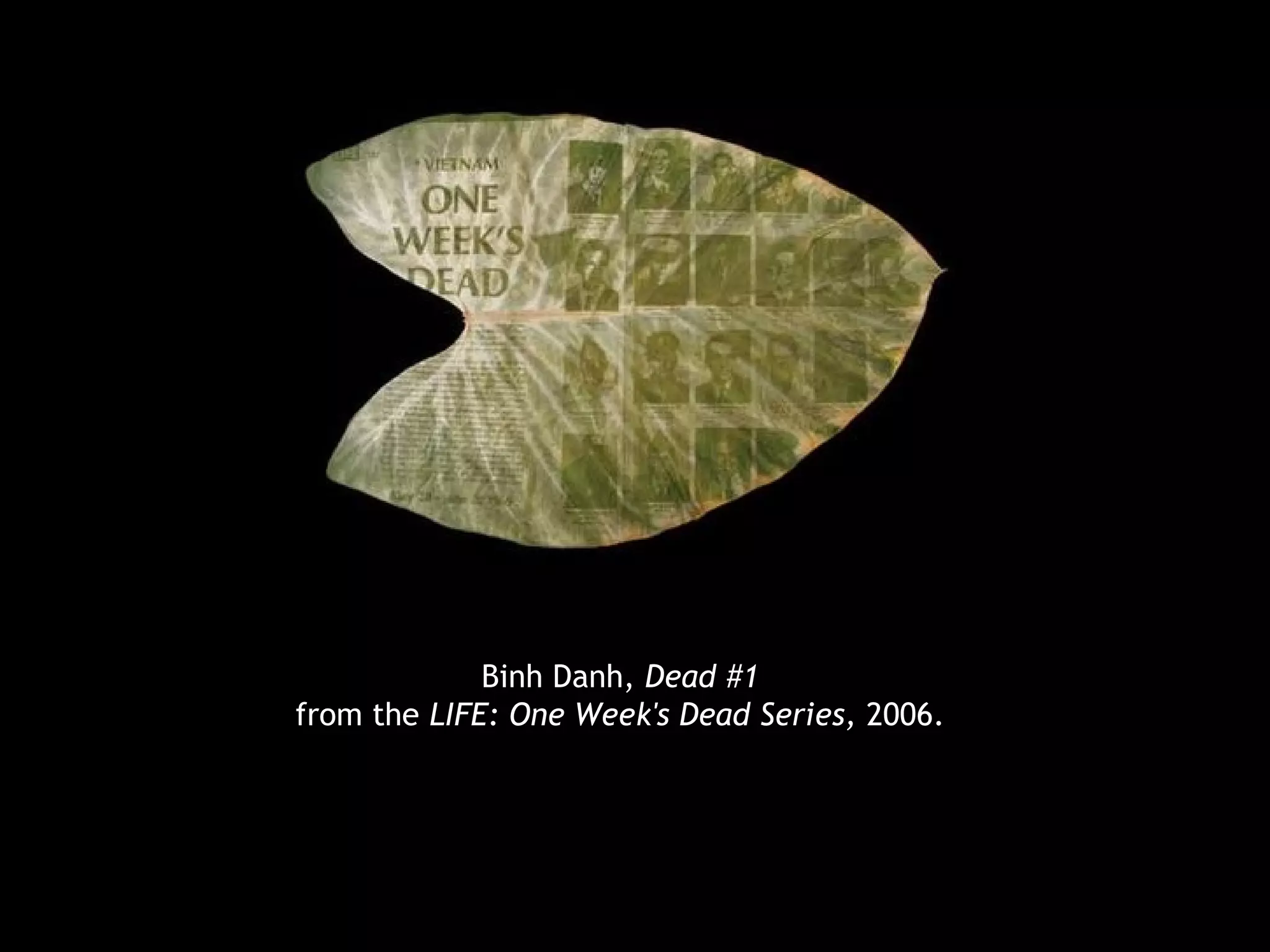 Binh Danh, Dead #1
from the LIFE: One Week's Dead Series, 2006.