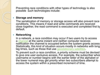 RACE CONDITION, DEADLCKS AND SEMAPHORE PRESENTATION | PPTX