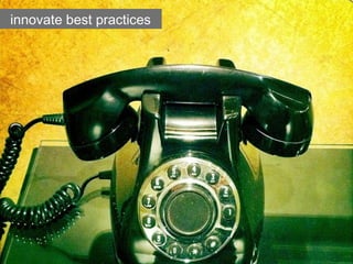 innovate best practices
    Integrating Traditional and Digital PR




                        Photo source: http://www.flickr.com/photos/will-lion/2636903303/




#RoadRaceSM • @prTini
 