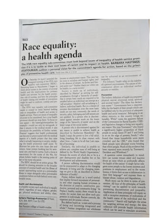 Race equality article