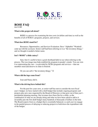Rose Questionnaire.pdf Race for relevance | PDF