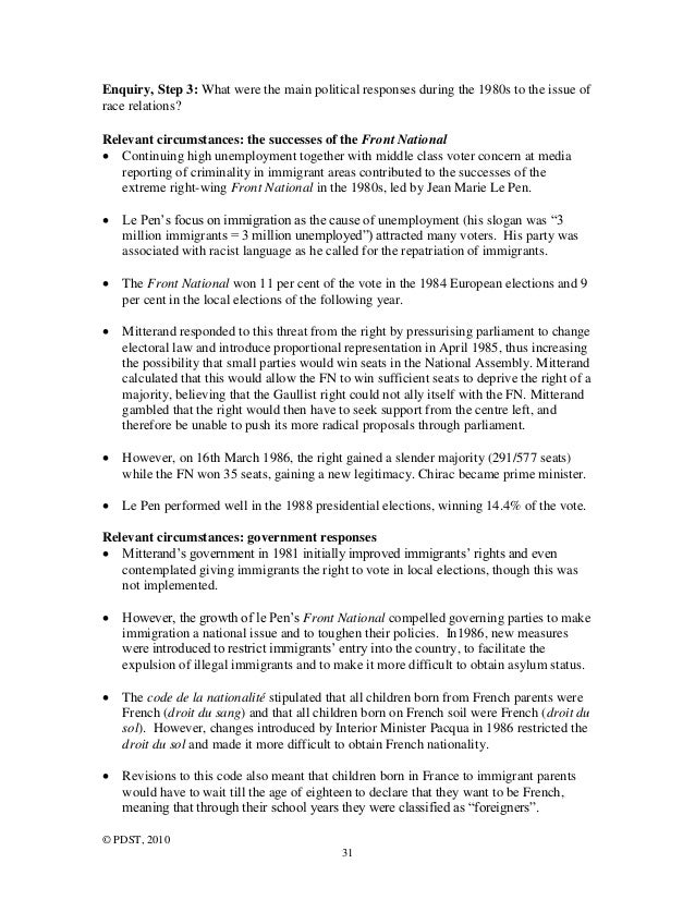 Race Relations In France In The 1980s