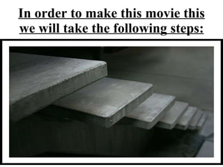 In order to make this movie this we will take the following steps: 