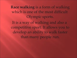 Race walking | PPT