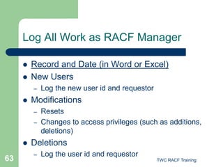 RACF Managers Operating Standards_Procedures.ppt
