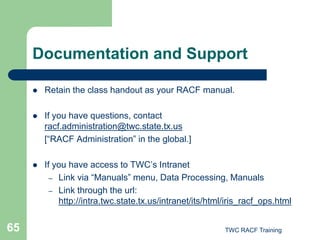 RACF Managers Operating Standards_Procedures.ppt