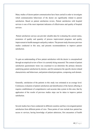 IPD in Patient Satisfaction | PDF