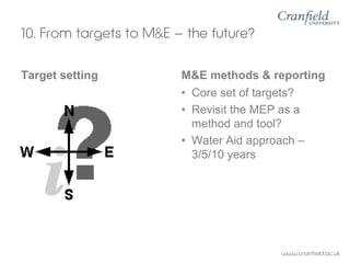 Fifty years of M&E from before New Delhi to beyond the MDGs PPT