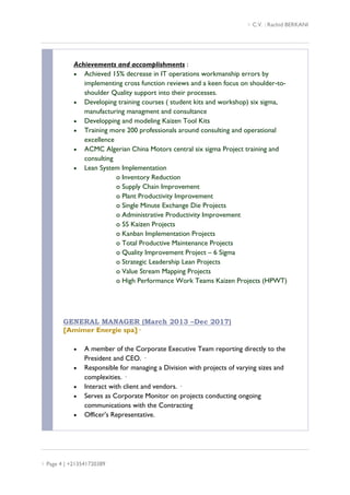 Rachid berkani consultant cv en | PDF