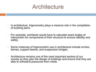 Trigonometry Building Example Maths in Everyday Life | PPTX