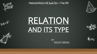Meena Types RACHIT MEENA B.C.A 1ST YEAR.pptx on topic relation | PPTX
