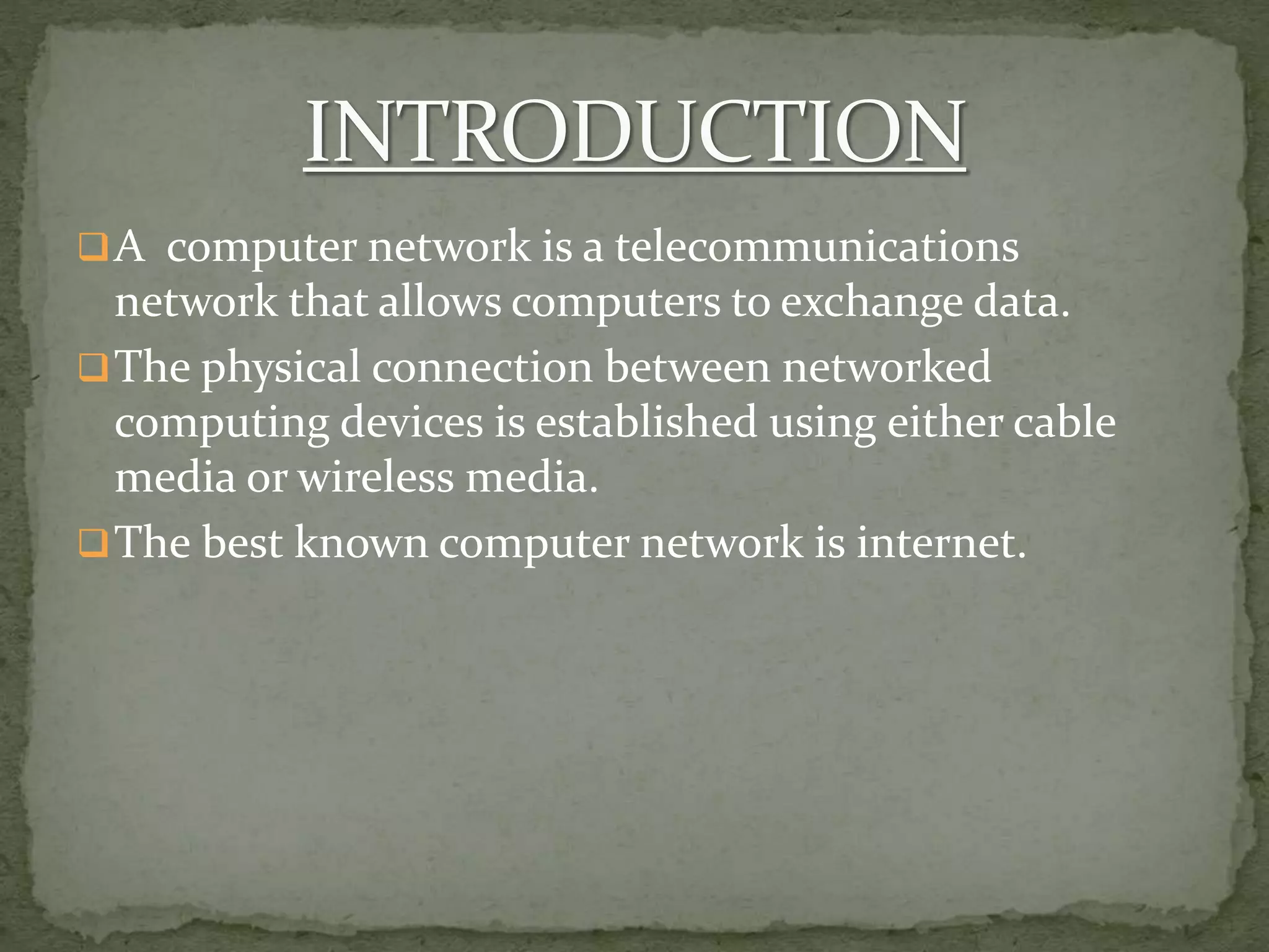 PPT ON COMPUTER NETWORK AND IT'S TYPES. | PPTX | Computer Networking ...