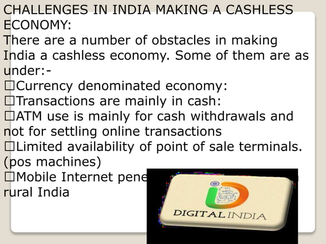 Indian cashless transaction ppt | PPTX