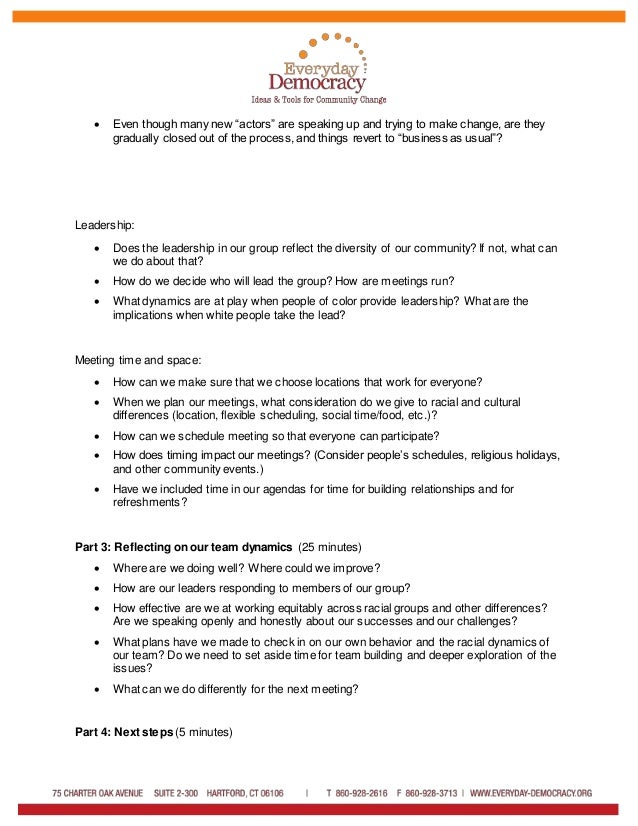 Activity for Incorporating a Racial Equity Lens in Planning and Organizing Slide 3