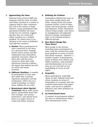 Partic Issue Racial and ethnic tensions report | PDF