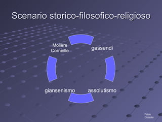 Scenario storico-filosofico-religioso Fabio Cuzzola gassendi assolutismo giansenismo Molière Corneille 