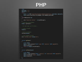 PHP
 
