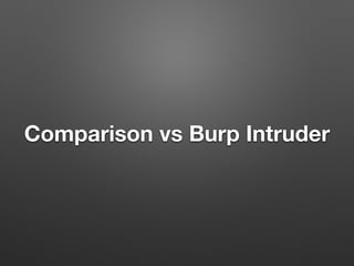 Comparison vs Burp Intruder
 