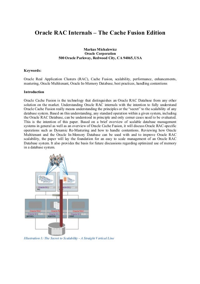 Paper Oracle RAC Internals The Cache Fusion Edition