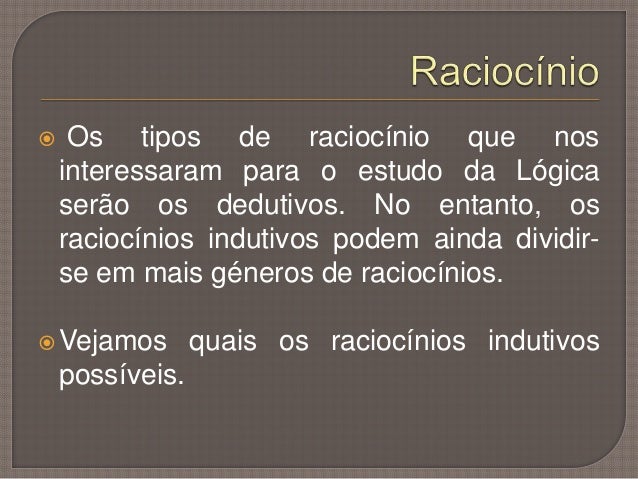 Raciocínio parte 2