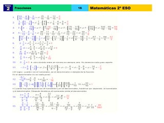 Tema:  2 Fracciones 16 Matemáticas 2º ESO 
