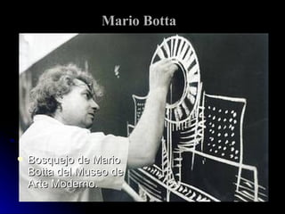 Bosquejo de Mario Botta del Museo de Arte Moderno. Mario Botta 