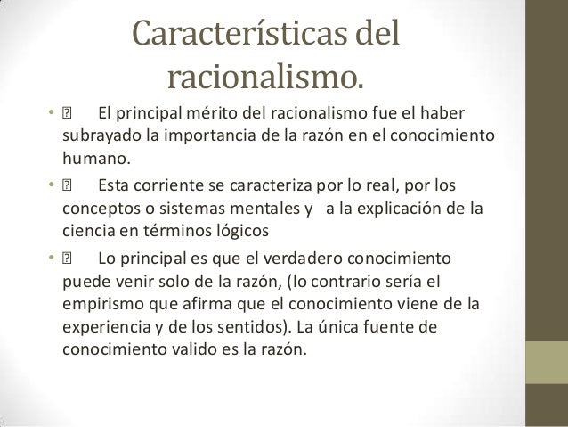 Racionalismo en la Teoría y Filosofía del conocimiento