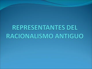 Racionalismo power point