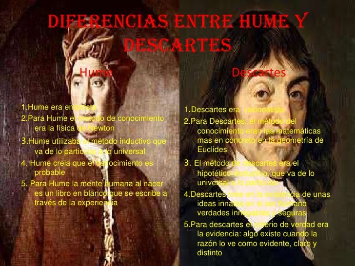 rene desacartes and david hume essay Hume vs descartes essay two of the most famous philosophers of epistemology are rene descartes and david hume, the former being a rationalist. rene desacartes and david hume essay Hume vs descartes essay two of the most famous philosophers of epistemology are rene descartes and david hume, the former being a rationalist.