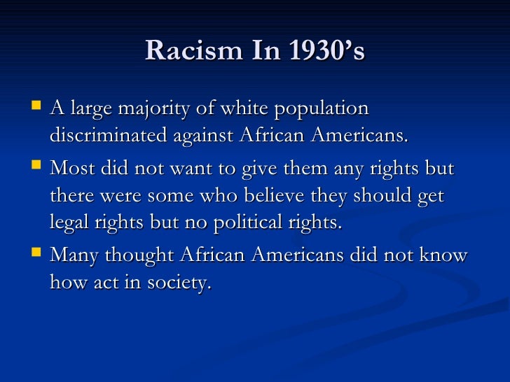 1930 American Racism