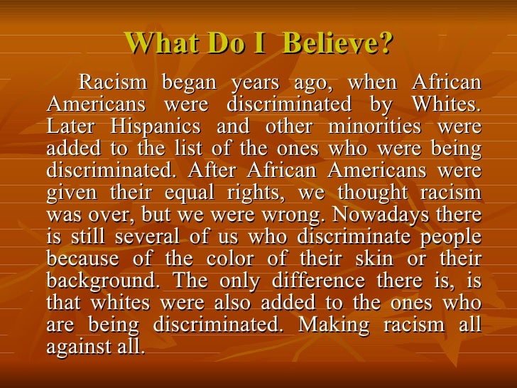 racism in america essay
