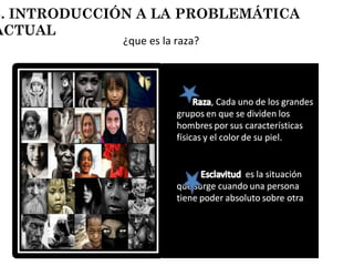 ¿que es la raza? 2. INTRODUCCIÓN A LA PROBLEMÁTICA  ACTUAL 