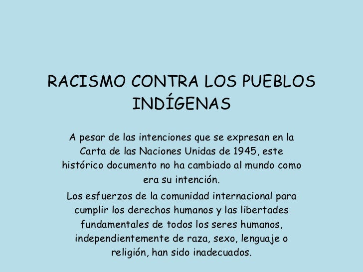 Racismo En La Actualidad