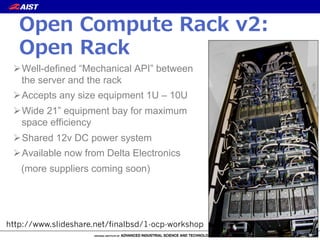 From Rack scale computers to Warehouse scale computers