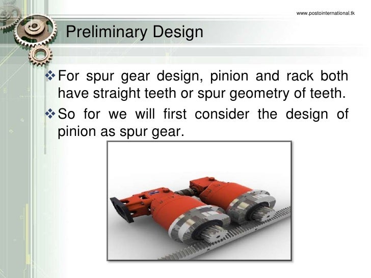 Rack and pinion gear design project.