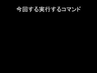 今回する実行するコマンド	
 