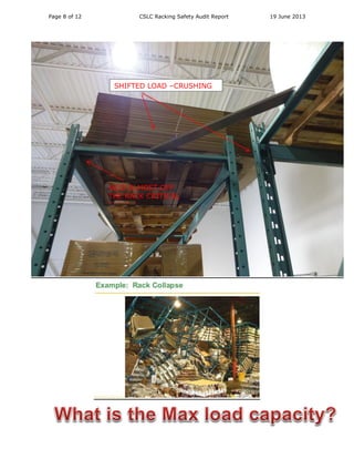 Racking Damage Report Racking Safety Audit Report -CSCL | PDF