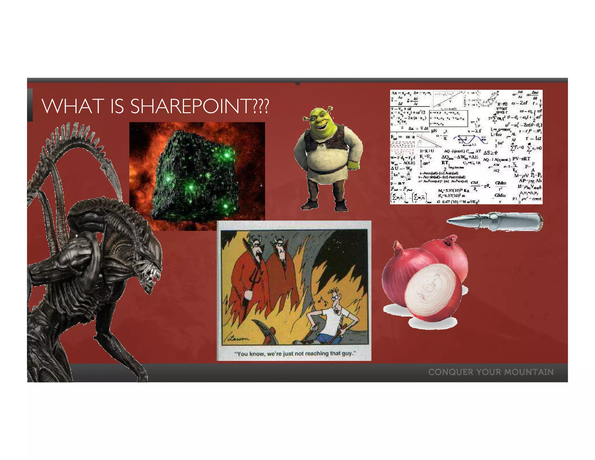 WHAT IS SHAREPOINT???
 