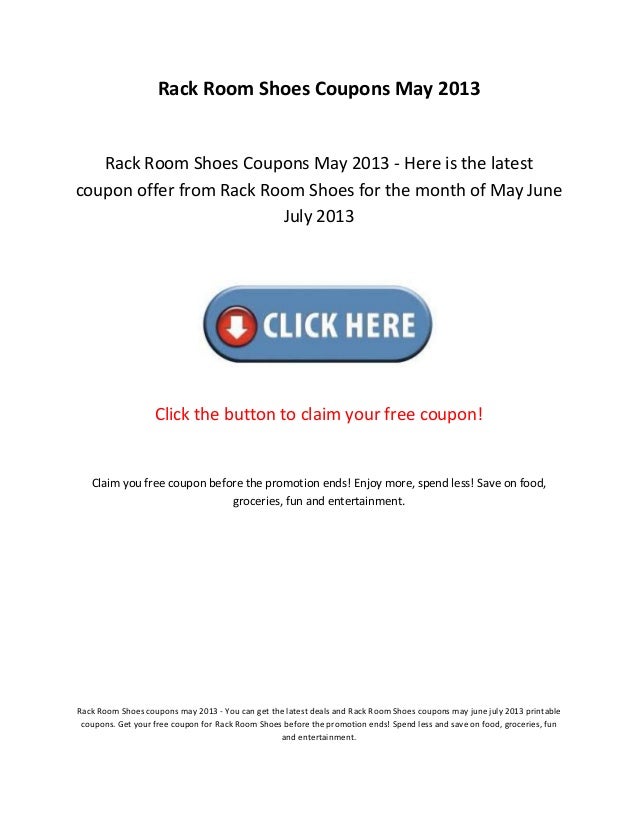 Rack room shoes coupons may 2013