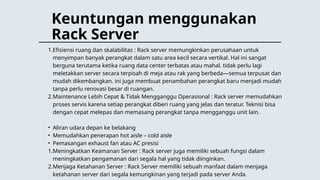 RACK SERVER pada Data CEnter. Penjelasan | PPTX