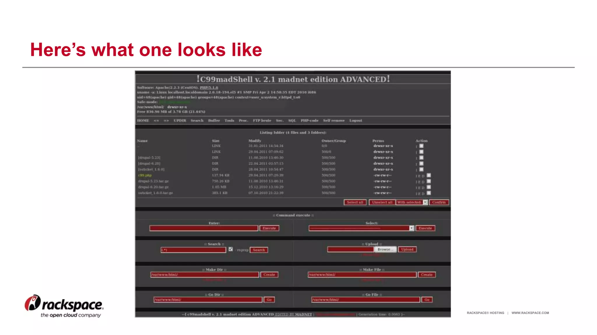 RACKSPACE® HOSTING | WWW.RACKSPACE.COM
Here’s what one looks like
7
 