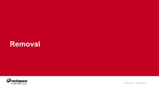 RACKSPACE® HOSTING | WWW.RACKSPACE.COM 14
Removal
 