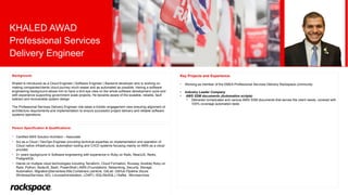 Rackspace Profile - Khaled Awad Resume example B2B | PPTX