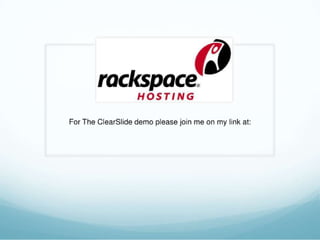 Rackspace welcome page
