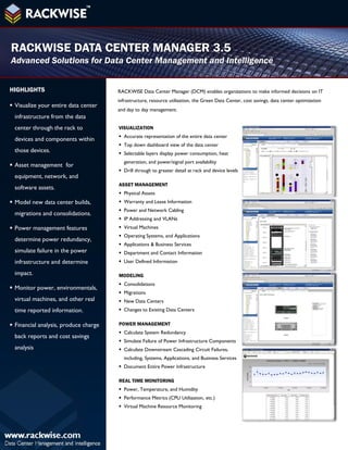 Dcm Rack Rackwise DCM | PDF