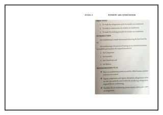 EXNO: 4 WINDOW AIR CONDITIONER
 