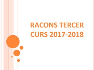 RACONS TERCER
CURS 2017-2018
 