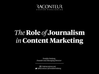 The Value of Journalism for Content Marketing - Raconteur at CIM Wales